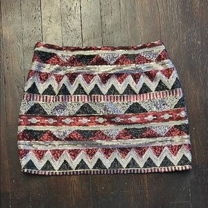 Forever 21 Multicolor Sequin Mini Skirt
